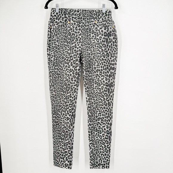 MICHAEL Michael Kors Leopard Print Pants - Black and Gray - Picture 1 of 5